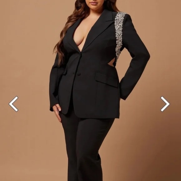 NWT Claire Embellished Suit Fashion Nova Size XL - Picture 2 of 3